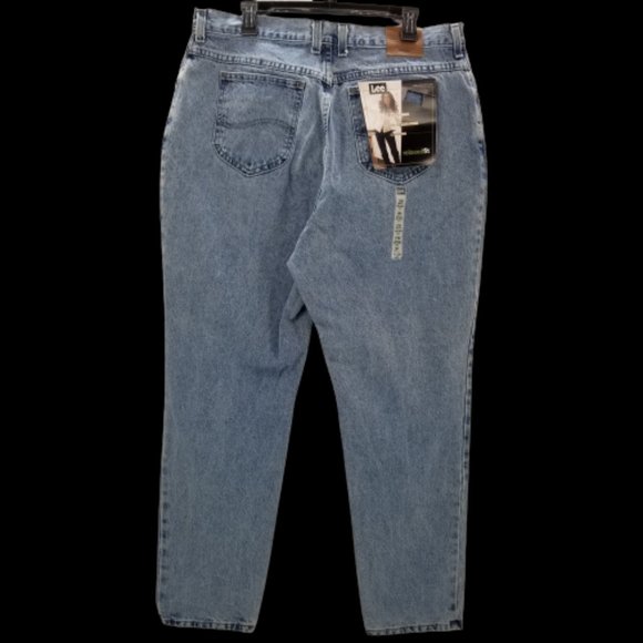 Vintage Nwt's Lee Mom Jeans Sz 18W Hi-Rise (36X30) Relaxed Fit Tapered Leg USA - Picture 2 of 11